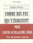 Comme des pas qui s'eloignent [9782911718281]